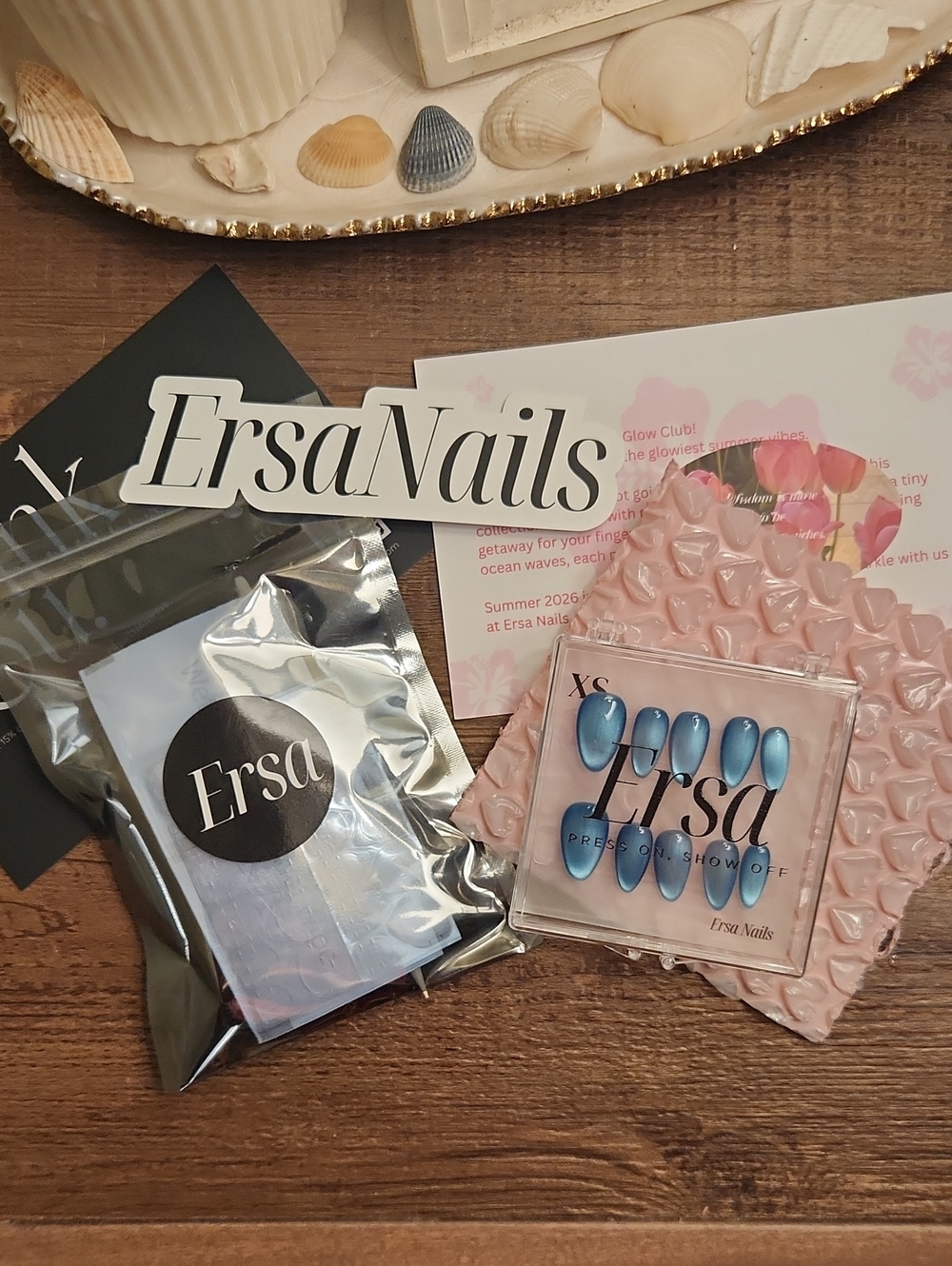 Blue Press-On Nail Set - Elegant Ombre Blue NWT